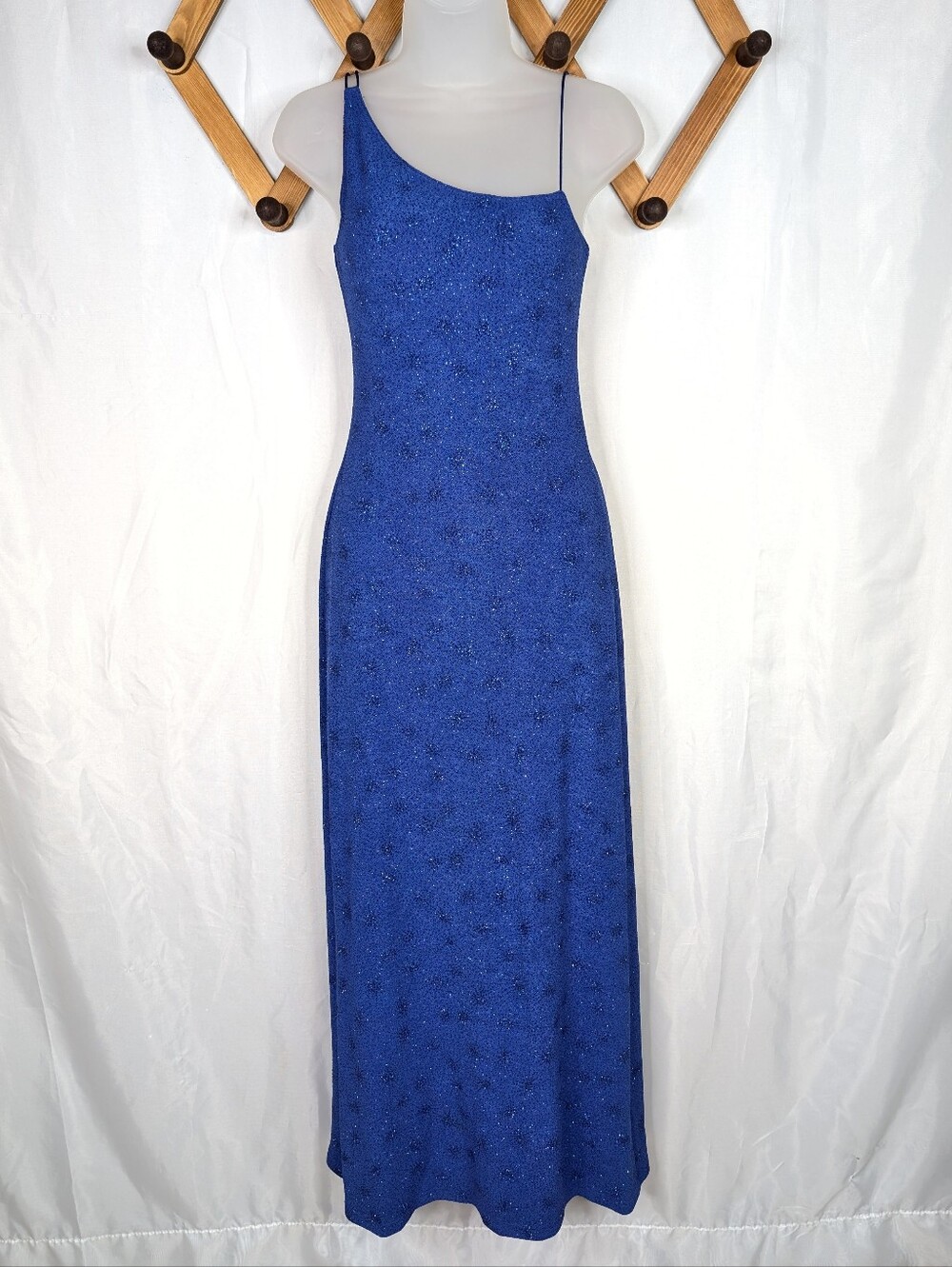 Vintage Byer Too! Y2K Glitter Slinky Maxi Dress - Size Small